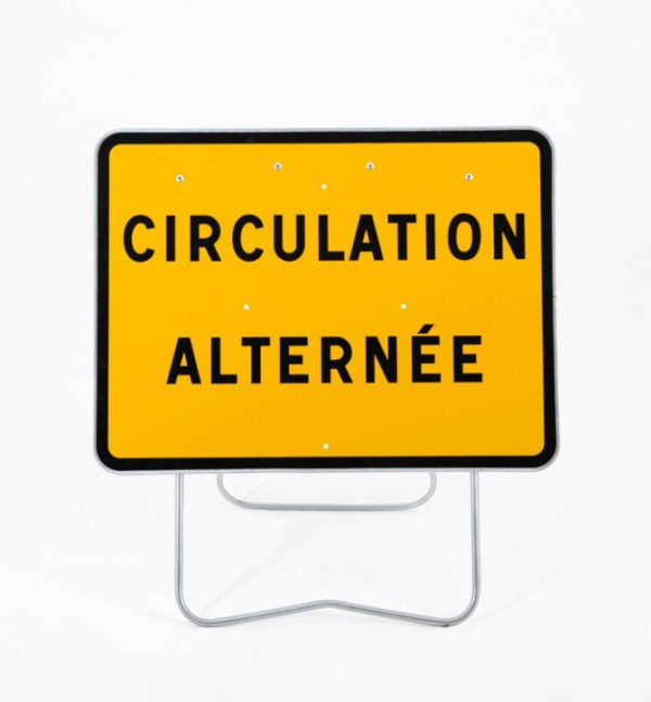 Panneau signalisation temporaire chantier-5 - Circulation alternée